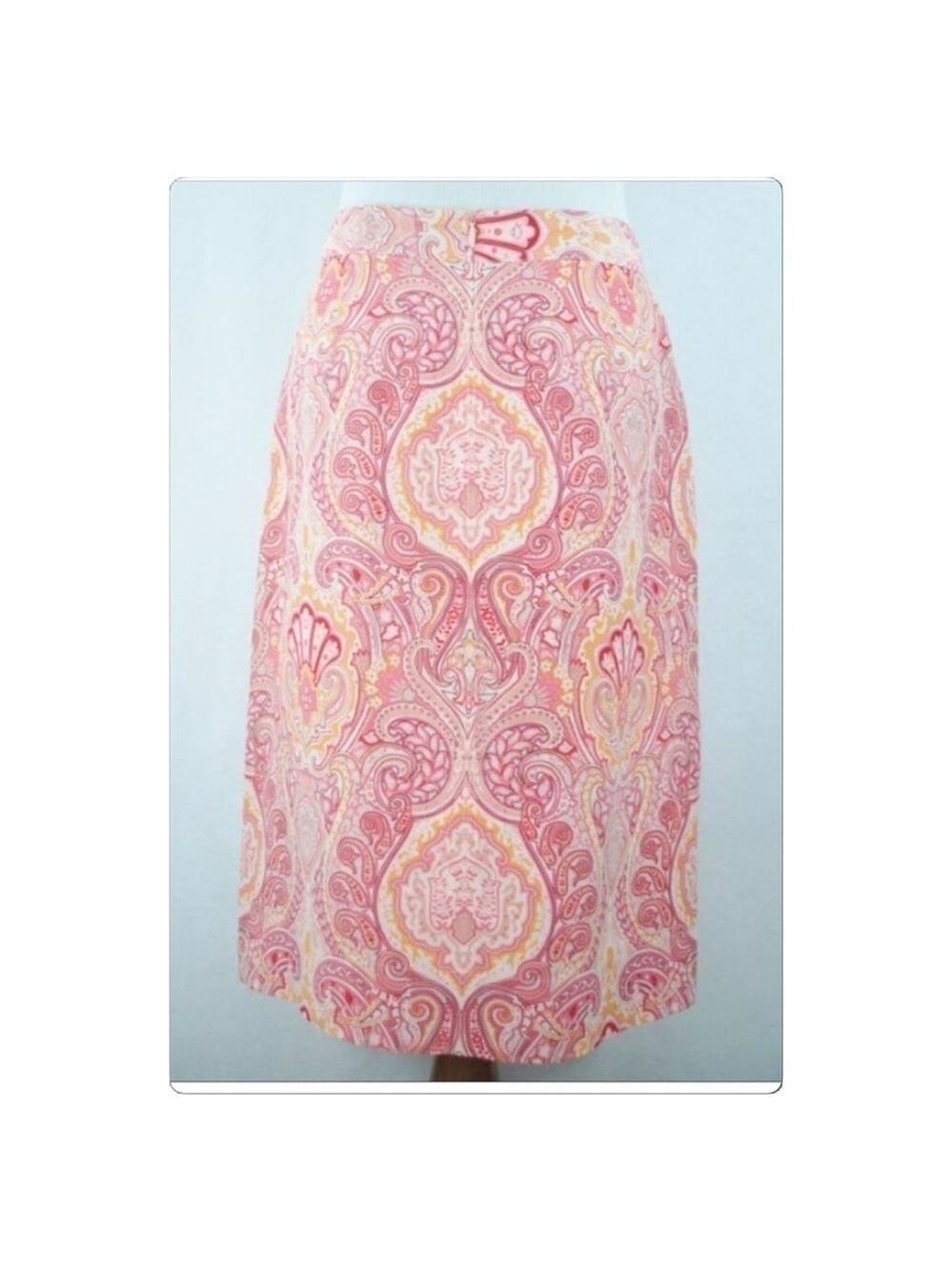 Banana Republic Victorian print silk skirt size 0 - Picture 4 of 5
